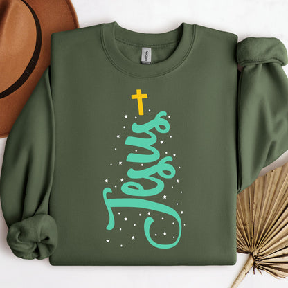 Jesus Cross Christmas Tree 01