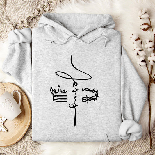 Jesus Cross Crown Thorn Hoodie