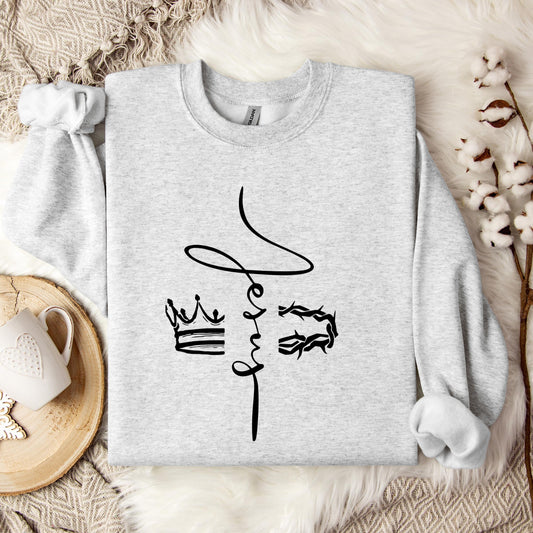 Jesus Cross Crown Thorn Sweatshirt