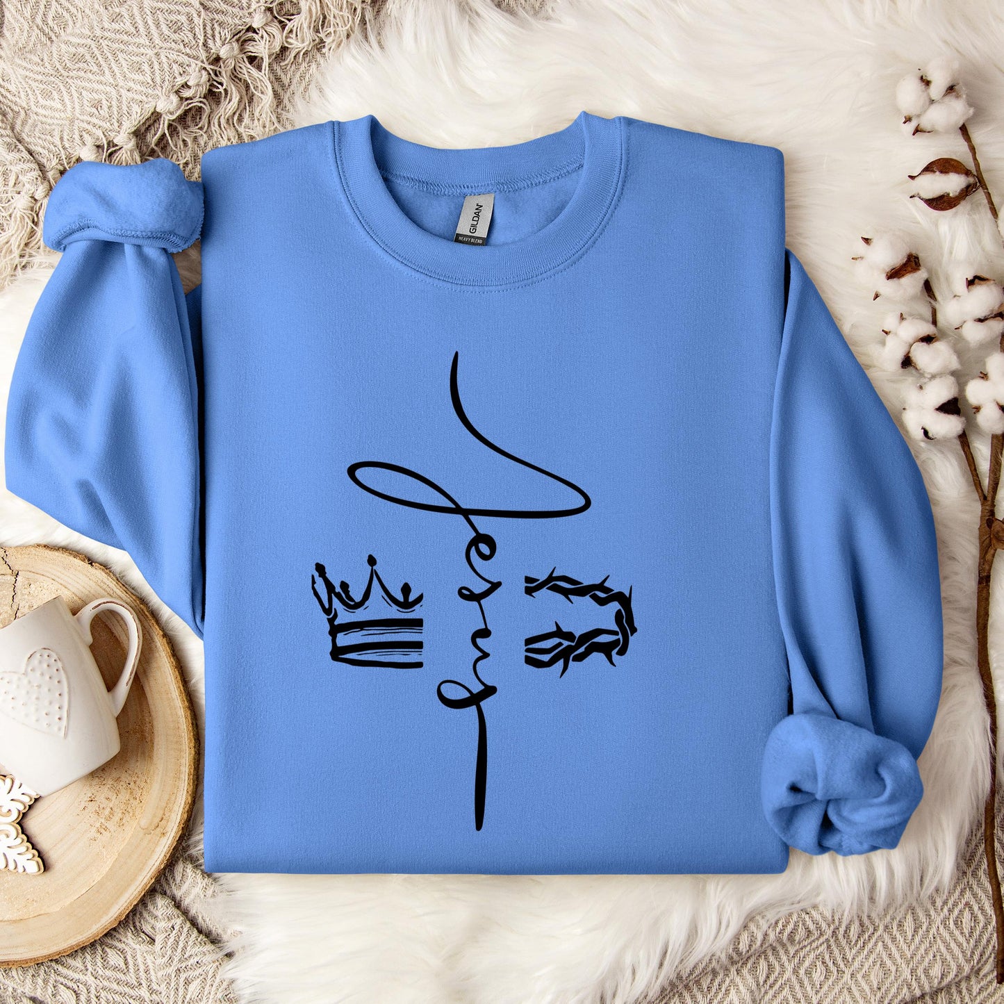 Jesus Cross Crown Thorn Sweatshirt