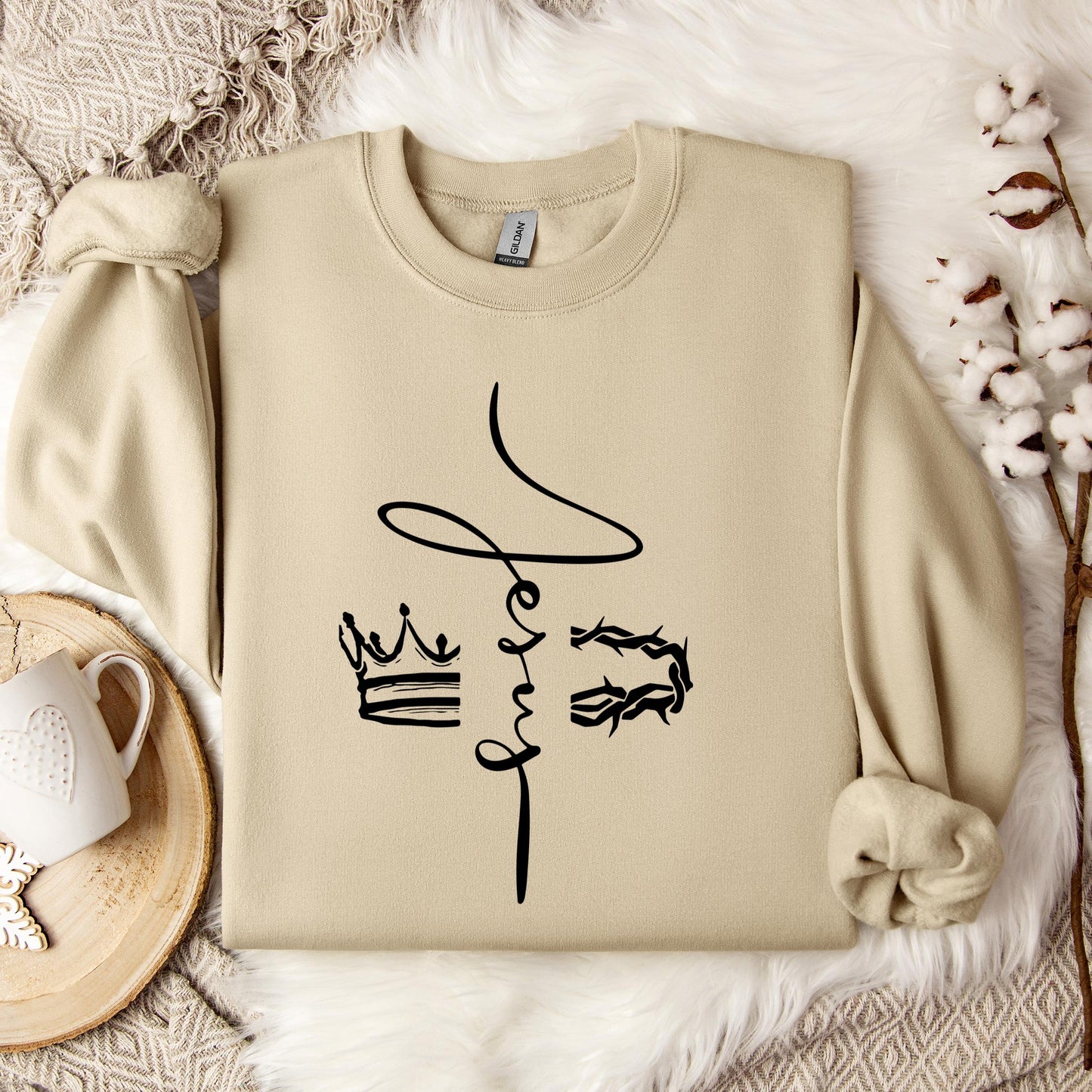 Jesus Cross Crown Thorn Sweatshirt