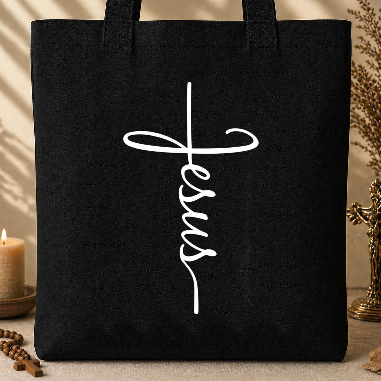 Jesus Cross Tote Bag