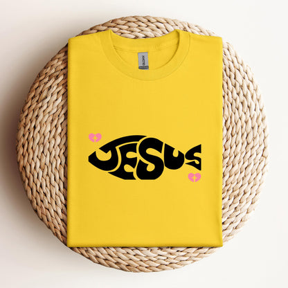 Jesus Fish Cross In Heart