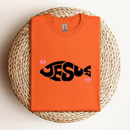 Jesus Fish Cross In Heart
