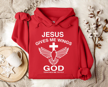 Jesus Gives Me Wings God Teaches Me To Fly Hoodie