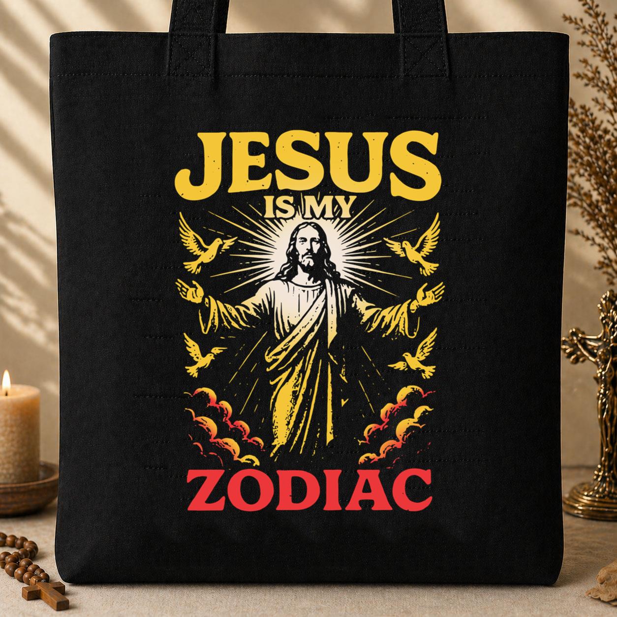 Jesus Is My Zodiac Tote Bag