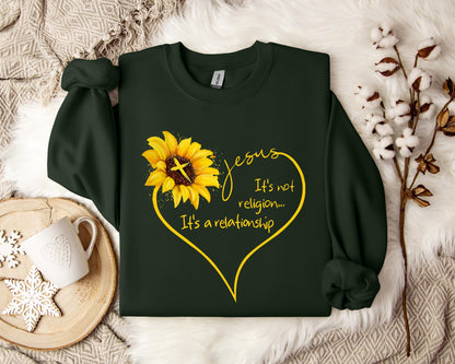 Jesus It's Not Religion It's A Relationship Sweatshirt