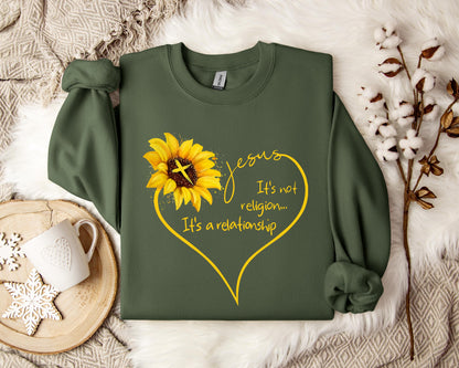Jesus It's Not Religion It's A Relationship Sweatshirt