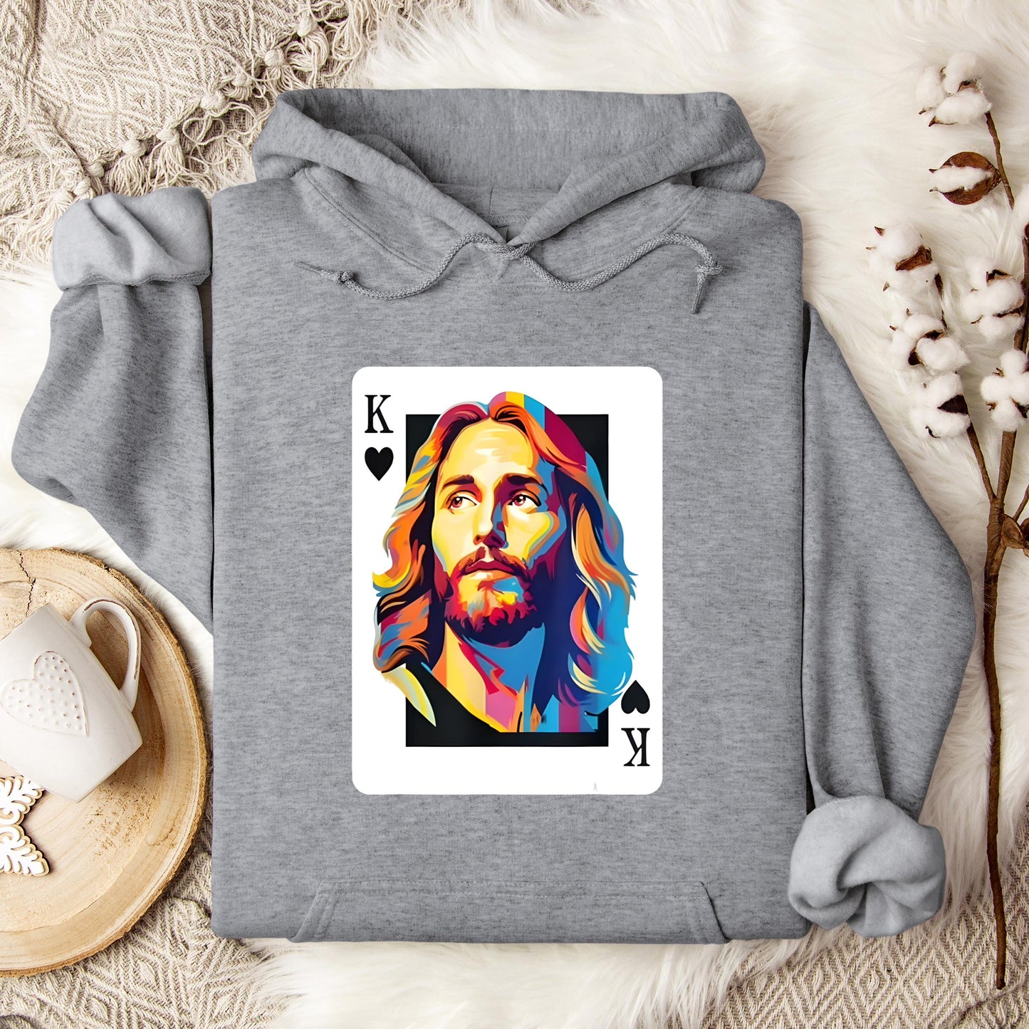 Jesus King Card Hoodie