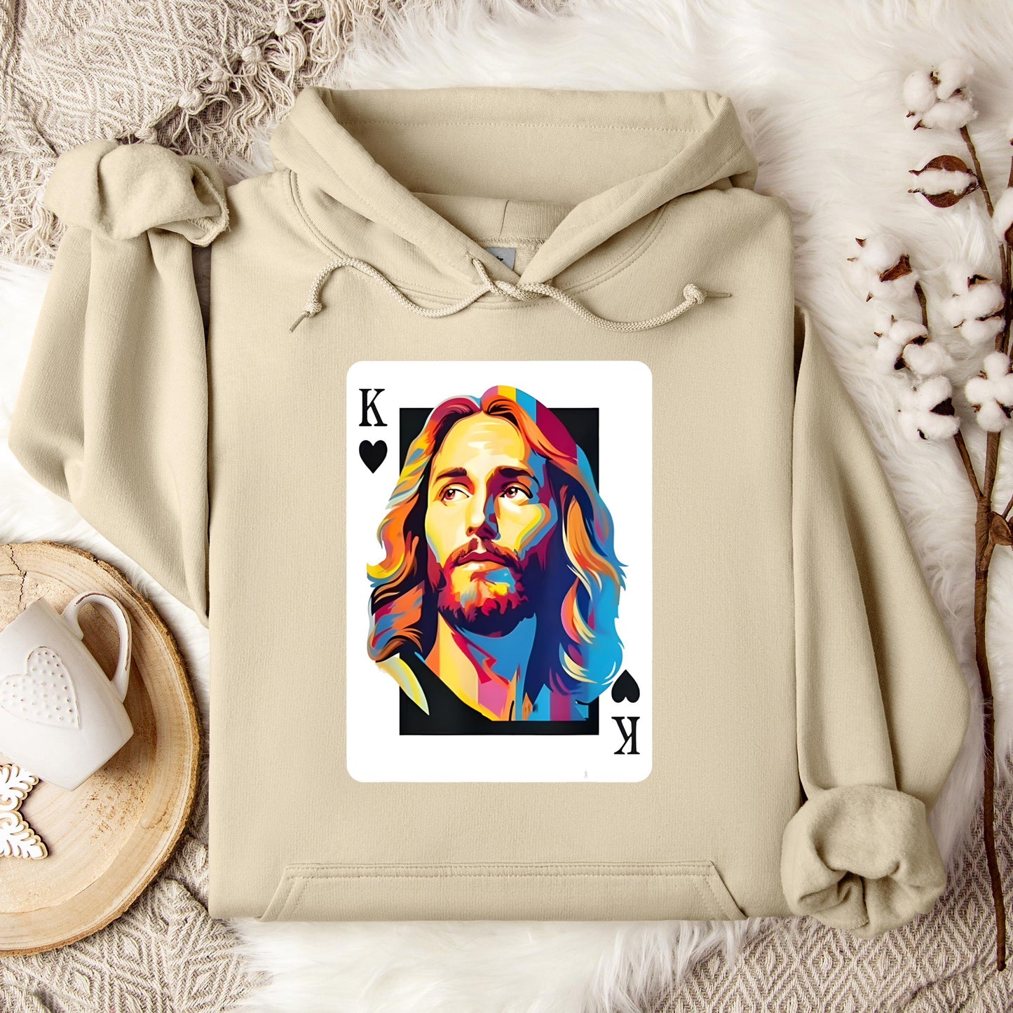 Jesus King Card Hoodie