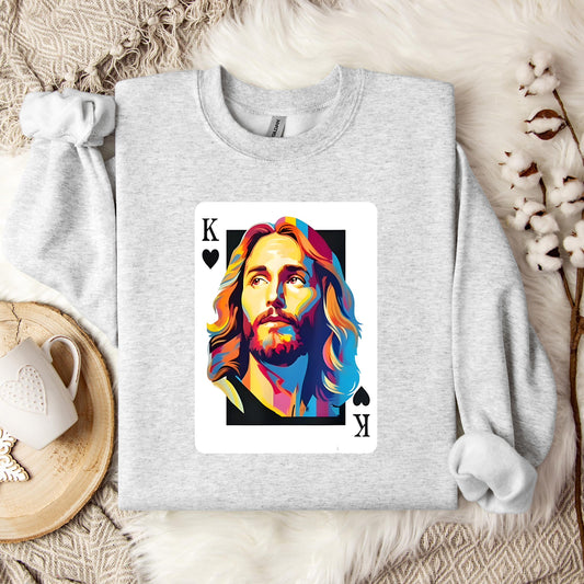 Jesus King Card Sweatshirt