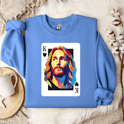 Jesus King Card Sweatshirt