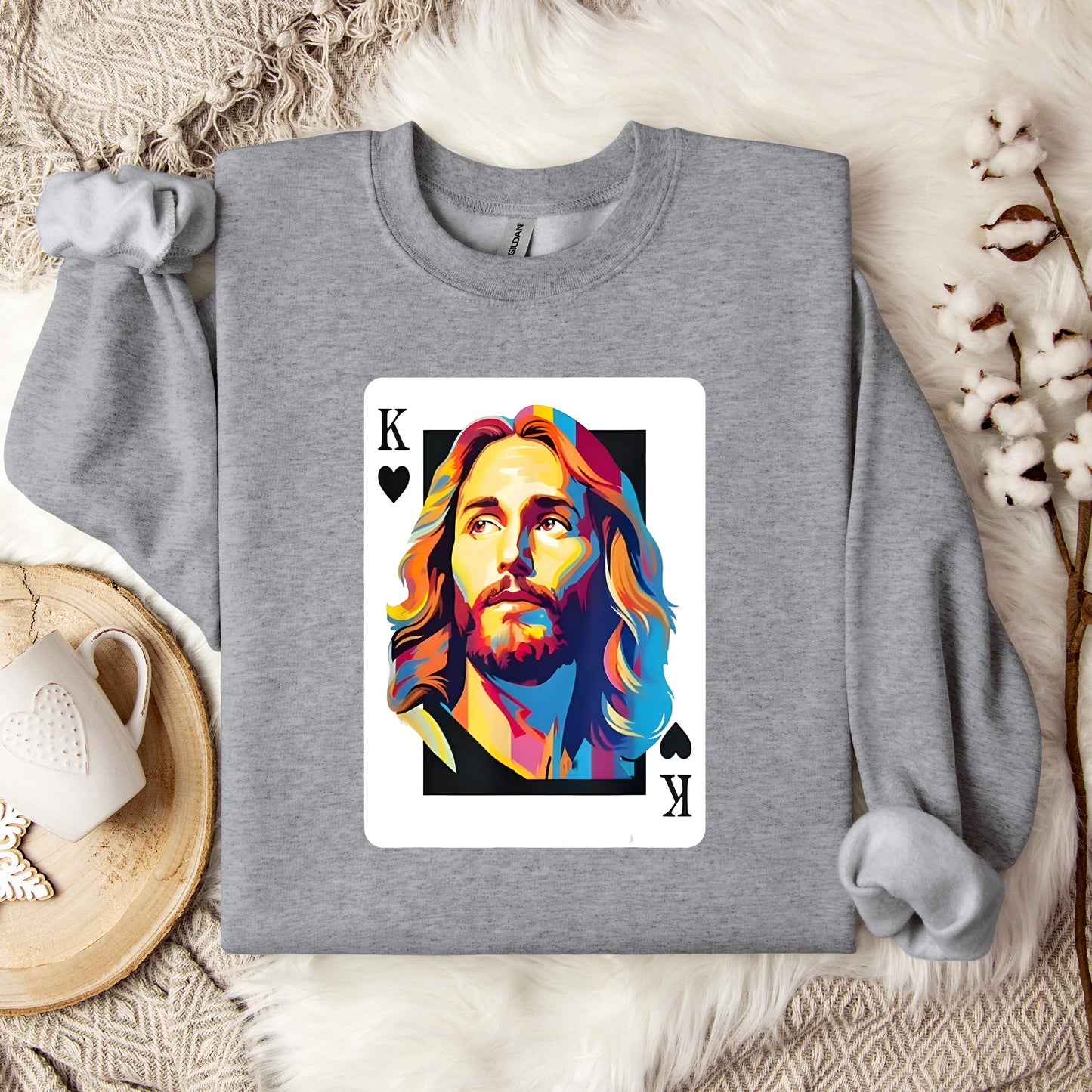 Jesus King Card Sweatshirt