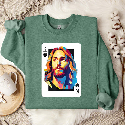 Jesus King Card Sweatshirt