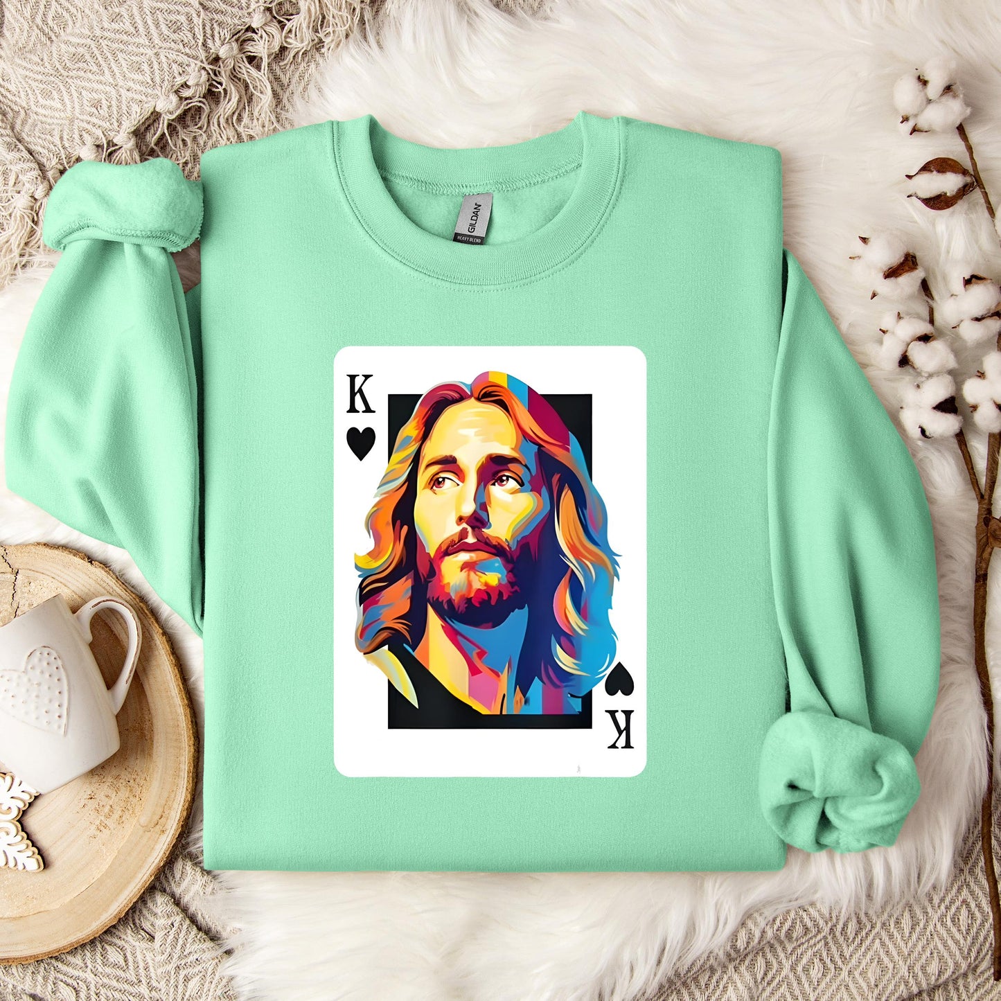 Jesus King Card Sweatshirt