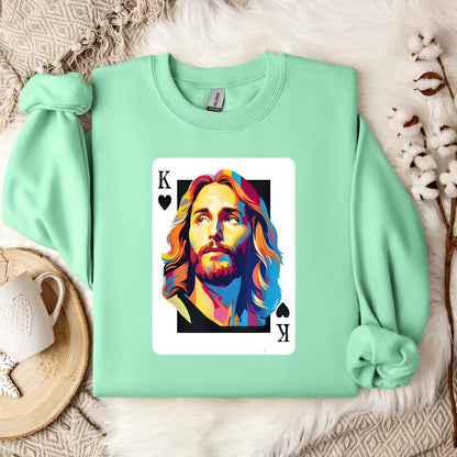 Jesus King Card Sweatshirt