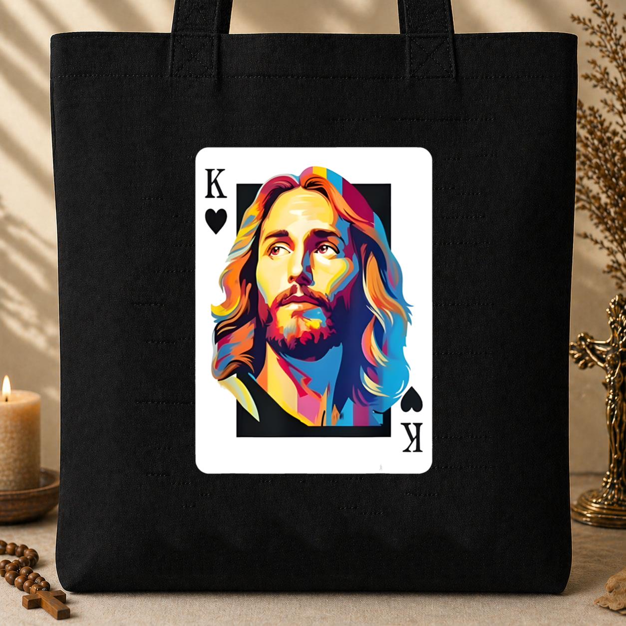 Jesus King Card Tote Bag
