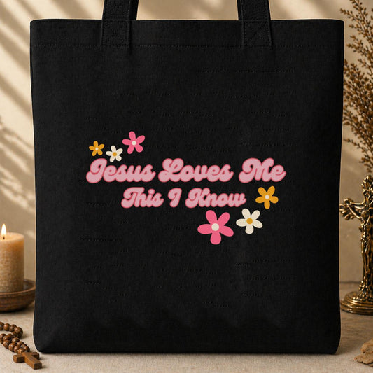 Jesus Loves Me This I Know Tote Bag
