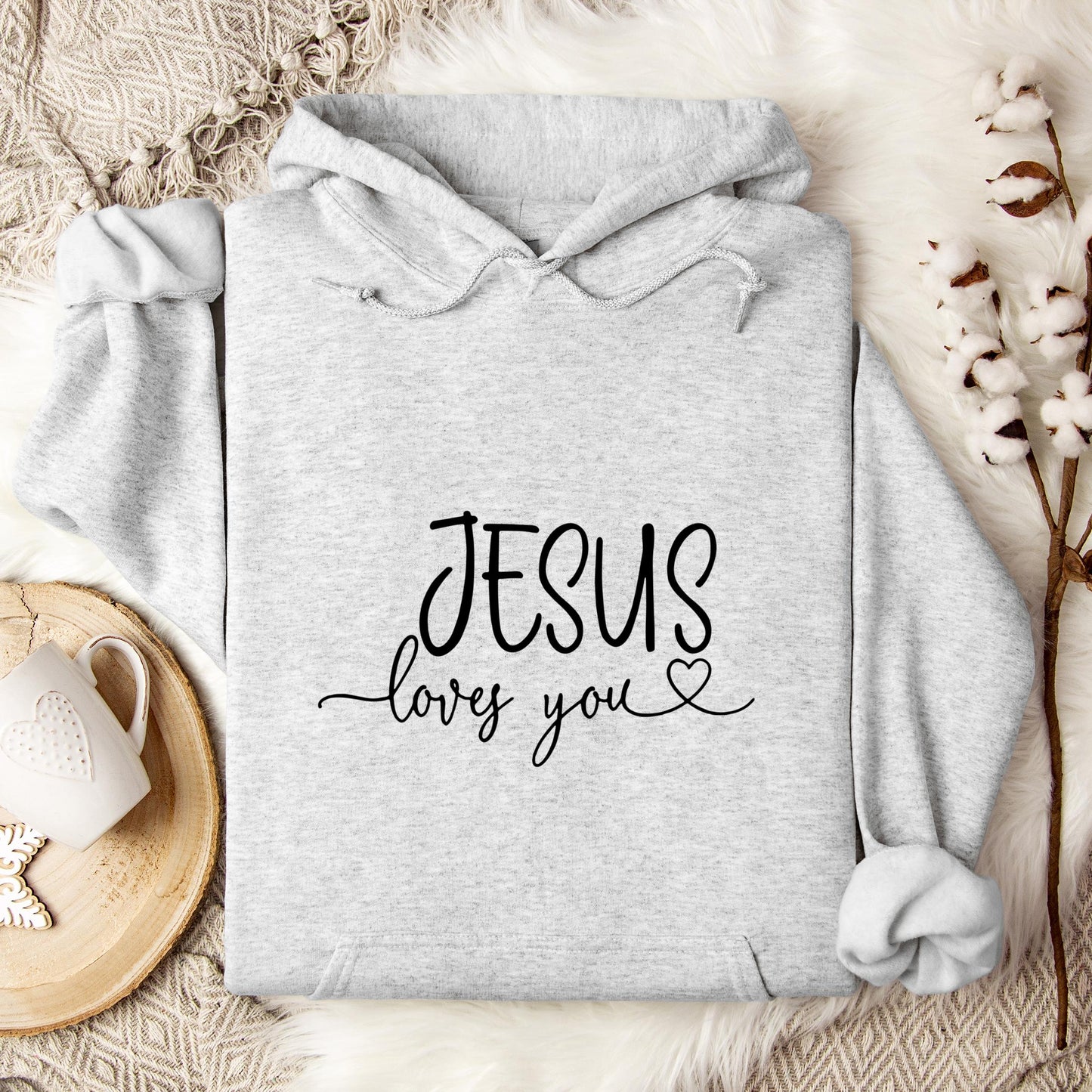 Jesus Loves You Heart Hoodie