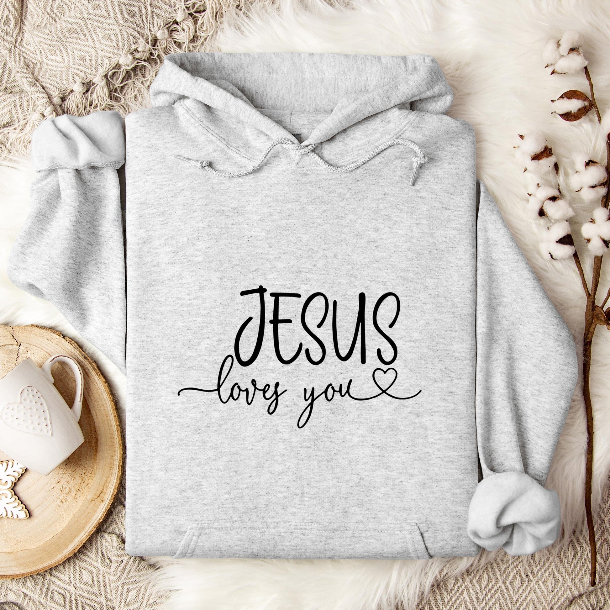 Jesus Loves You Heart Hoodie