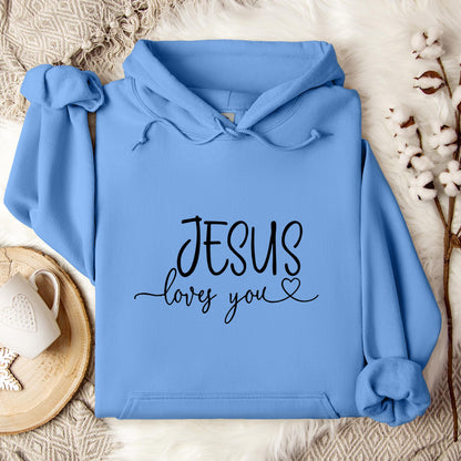 Jesus Loves You Heart Hoodie