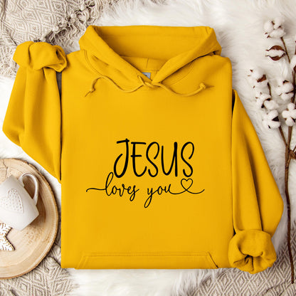 Jesus Loves You Heart Hoodie