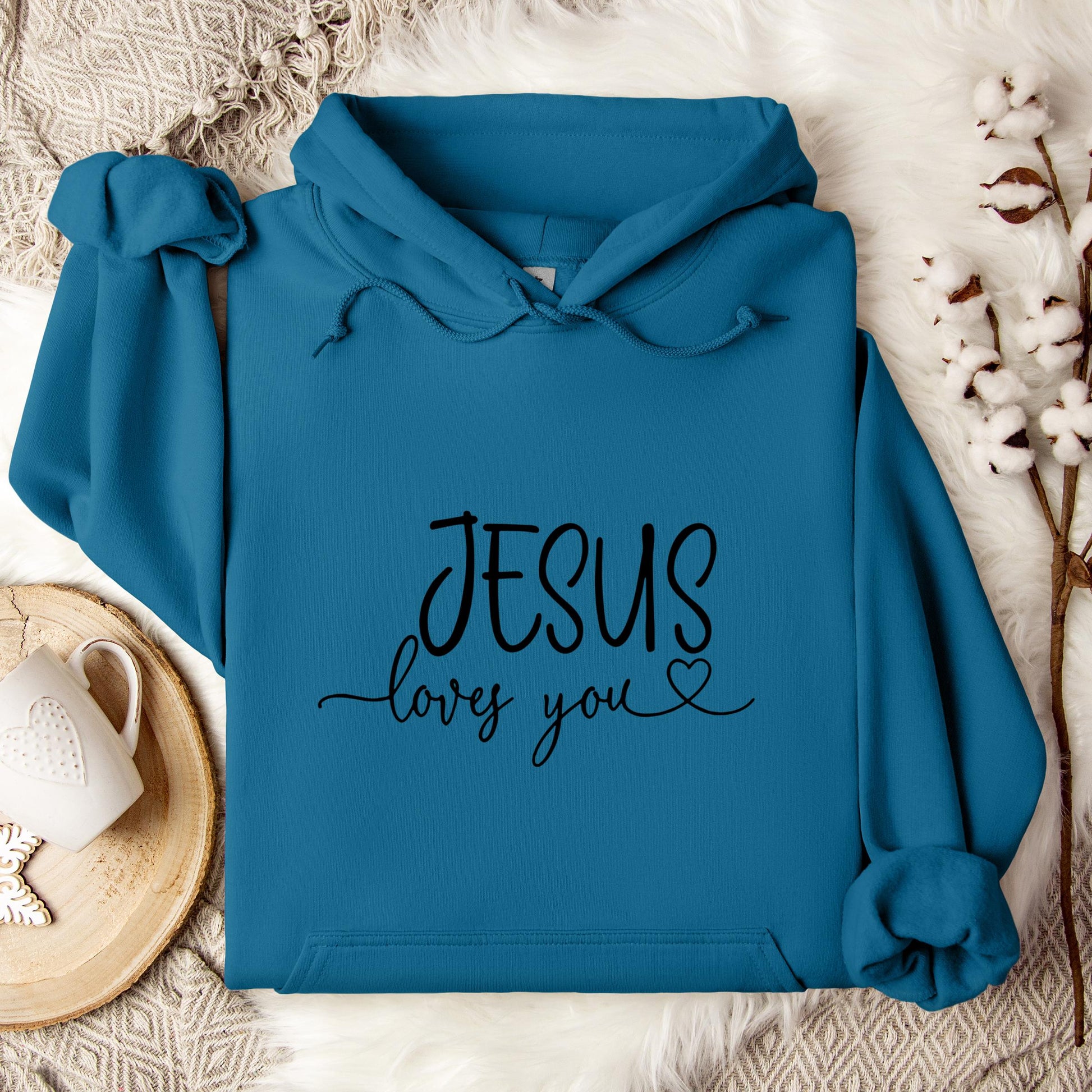 Jesus Loves You Heart Hoodie
