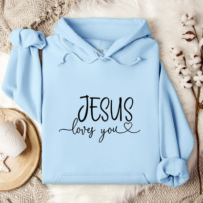 Jesus Loves You Heart Hoodie