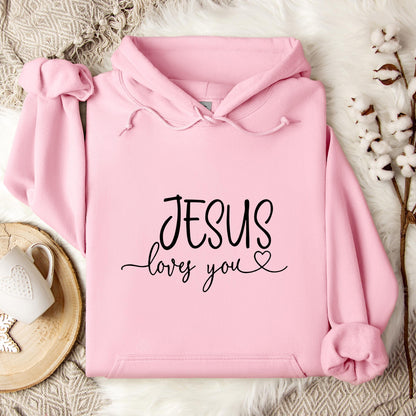 Jesus Loves You Heart Hoodie
