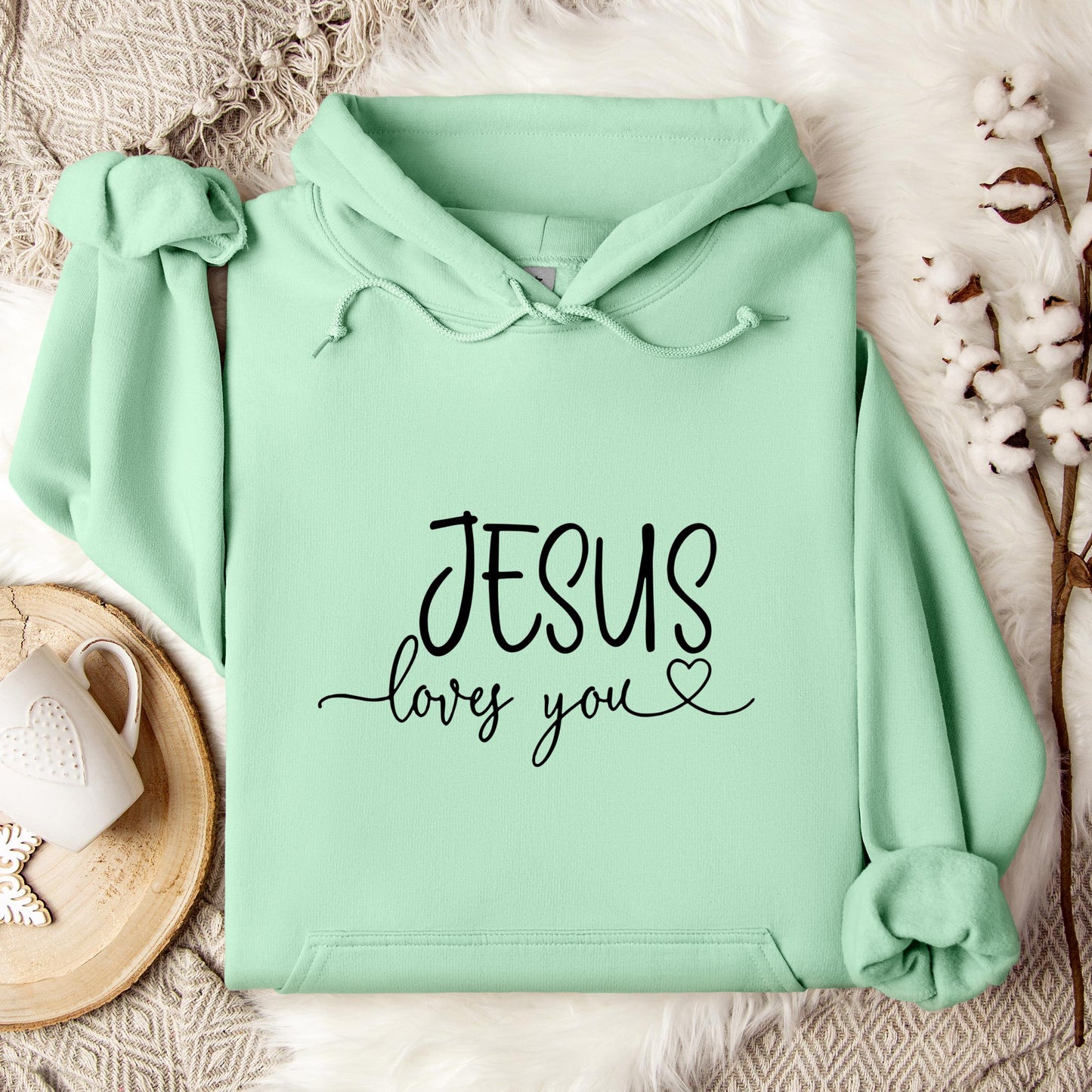 Jesus Loves You Heart Hoodie