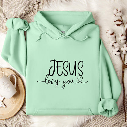 Jesus Loves You Heart Hoodie