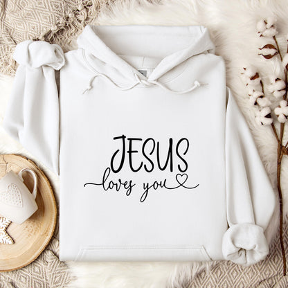 Jesus Loves You Heart Hoodie