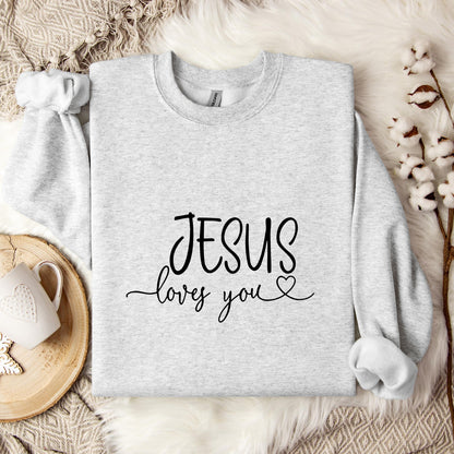 Jesus Loves You Heart Sweatshirt