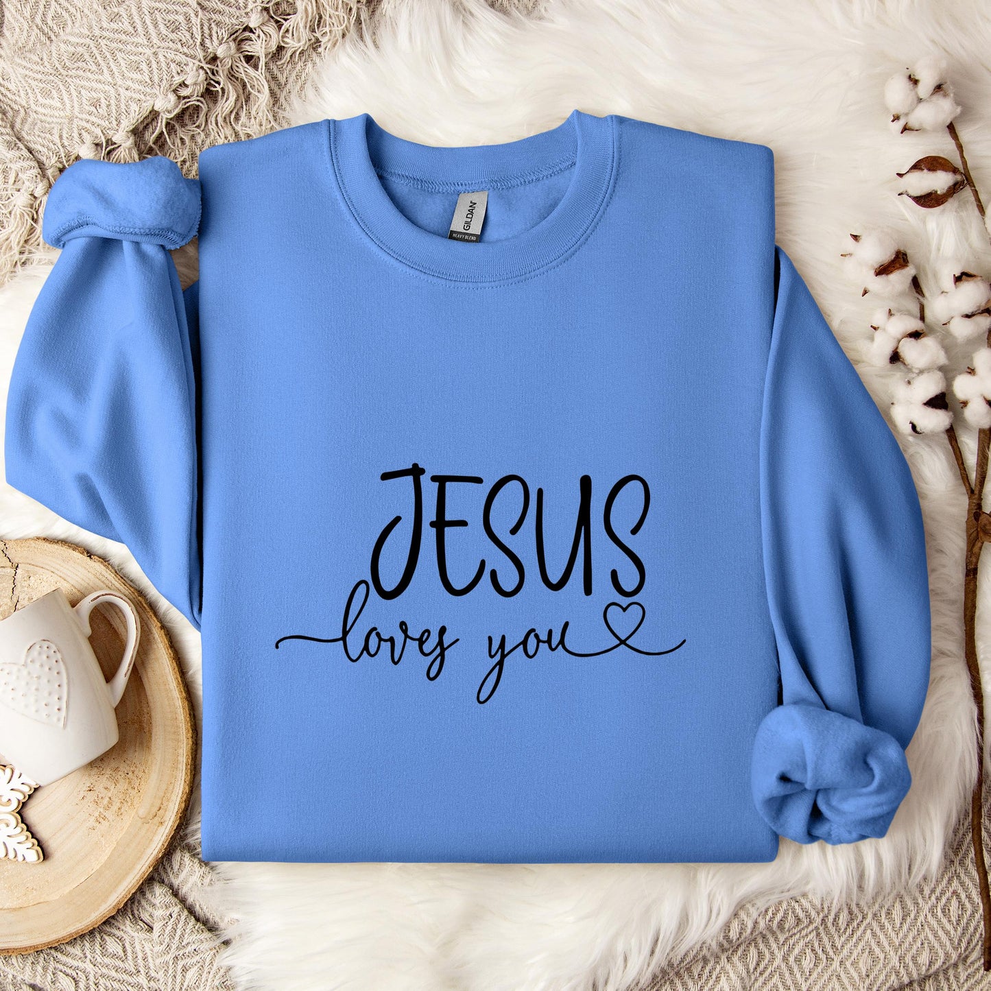 Jesus Loves You Heart Sweatshirt