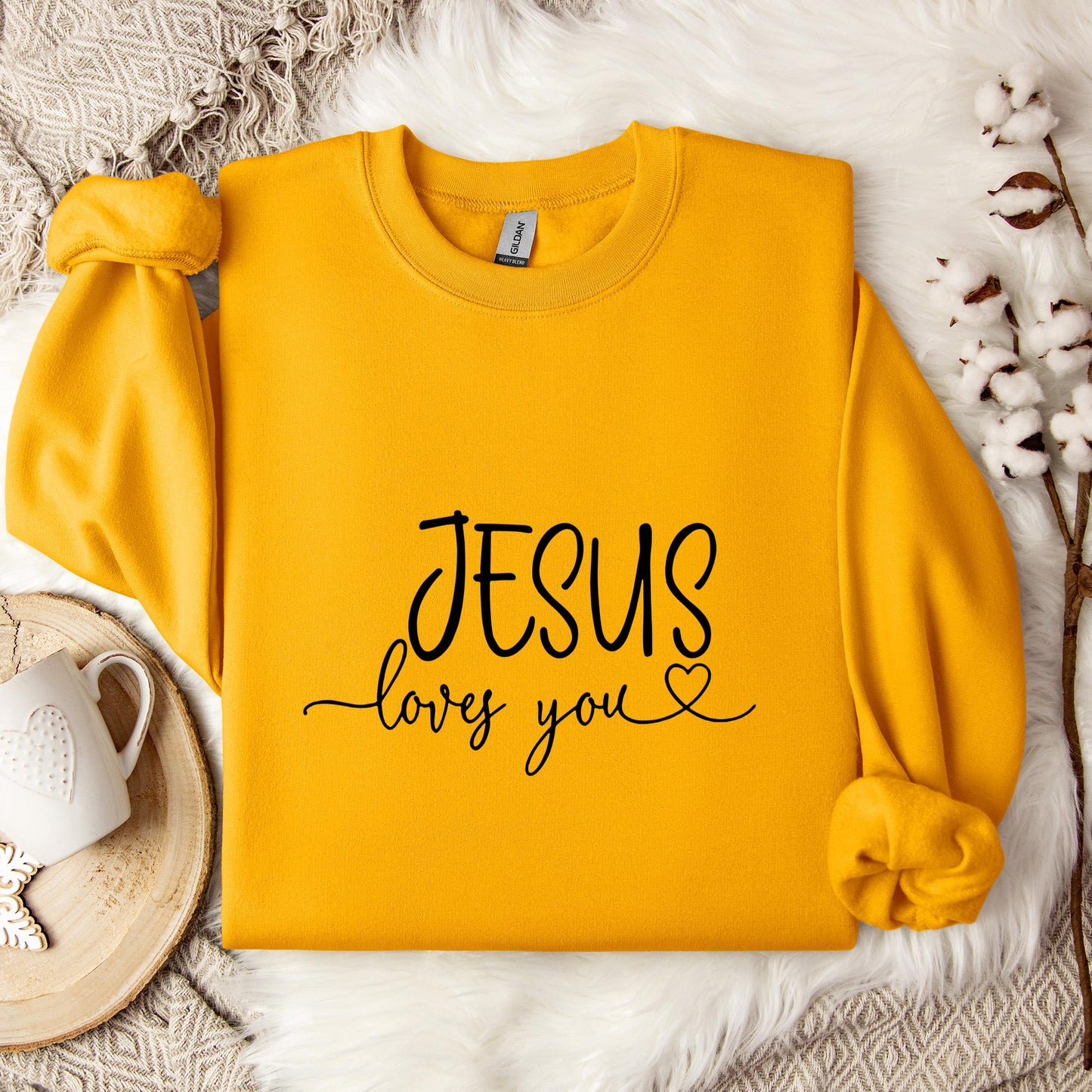 Jesus Loves You Heart Sweatshirt