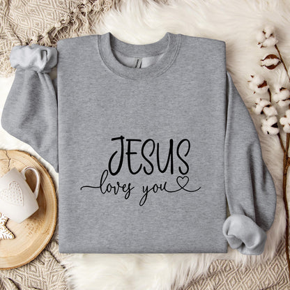 Jesus Loves You Heart Sweatshirt