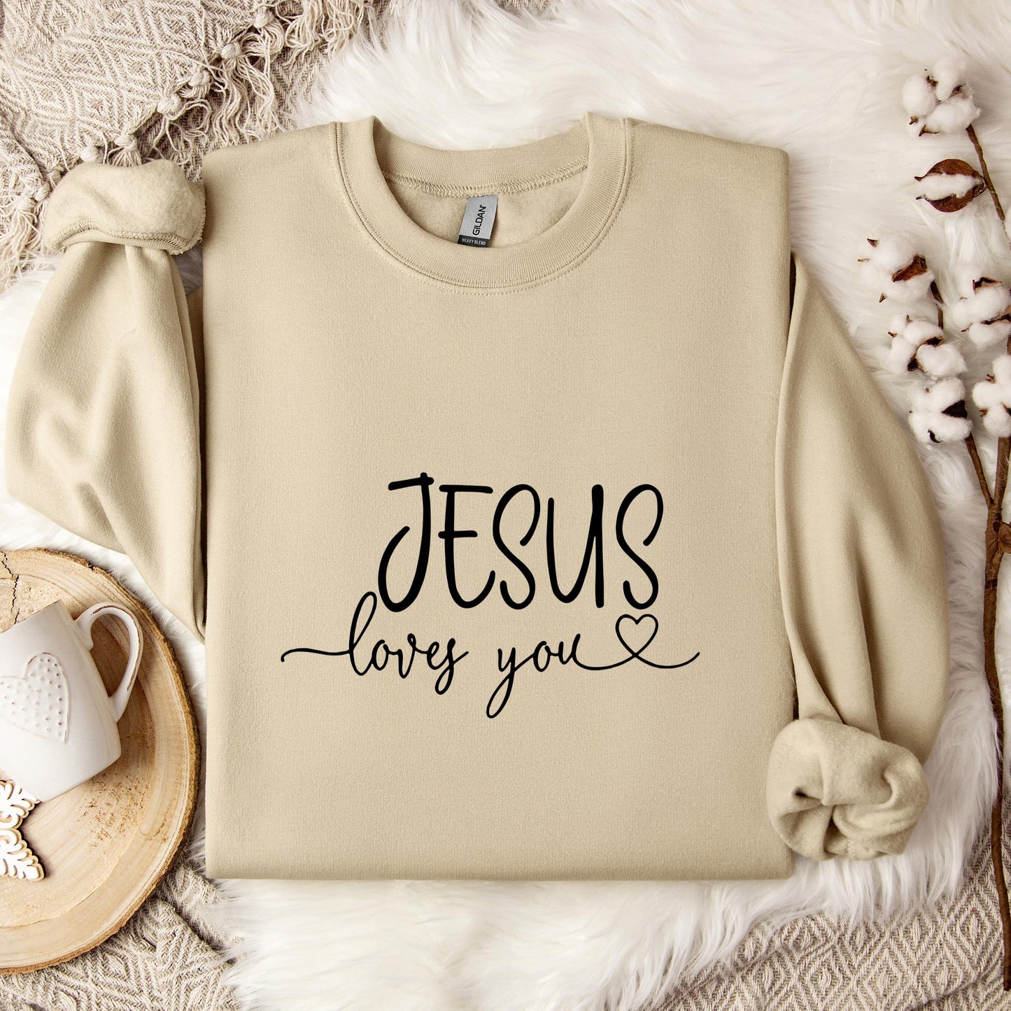 Jesus Loves You Heart Sweatshirt