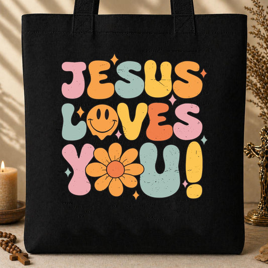 Jesus Loves You Tote Bag
