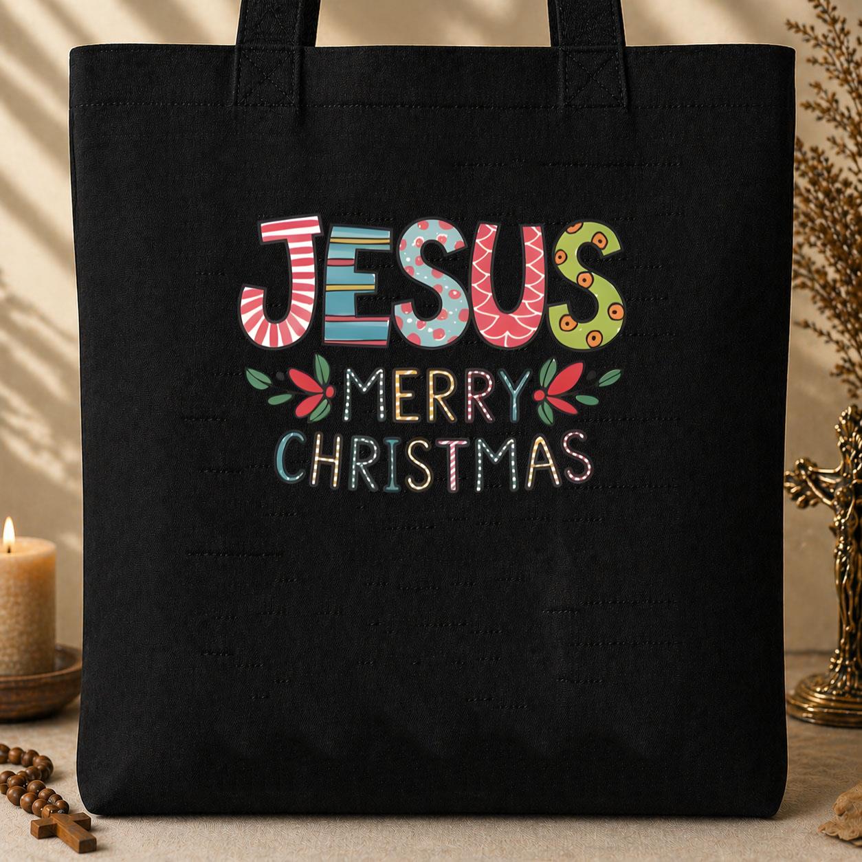 Jesus Merry Christmas Tote Bag