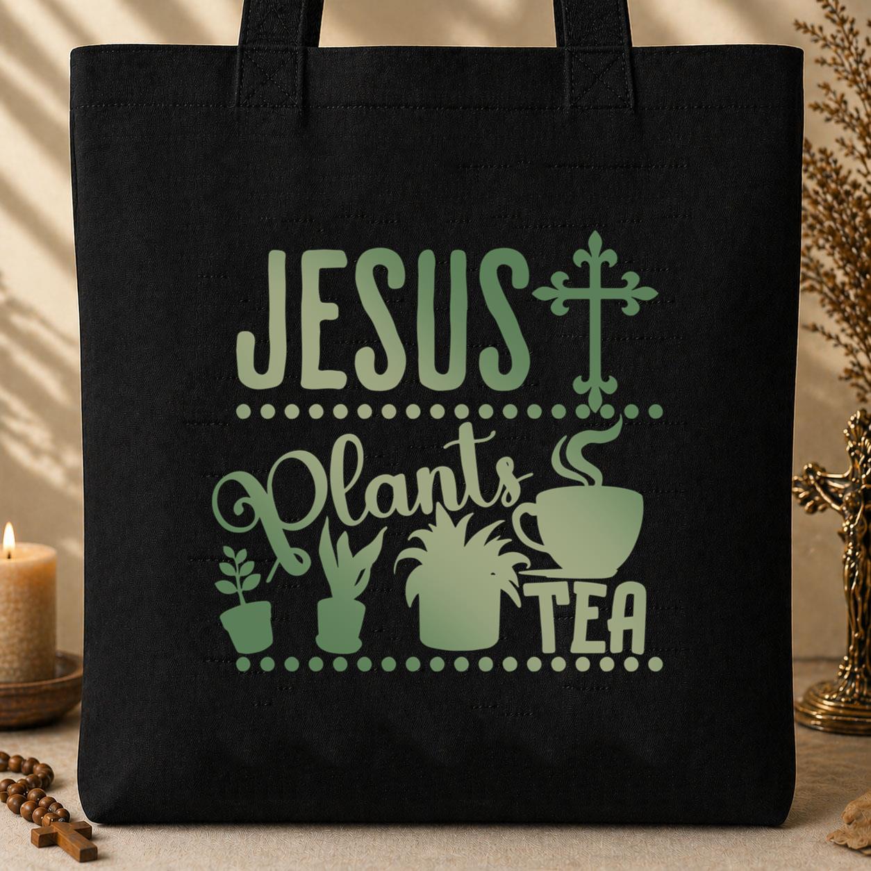Jesus Plants Tea Tote Bag