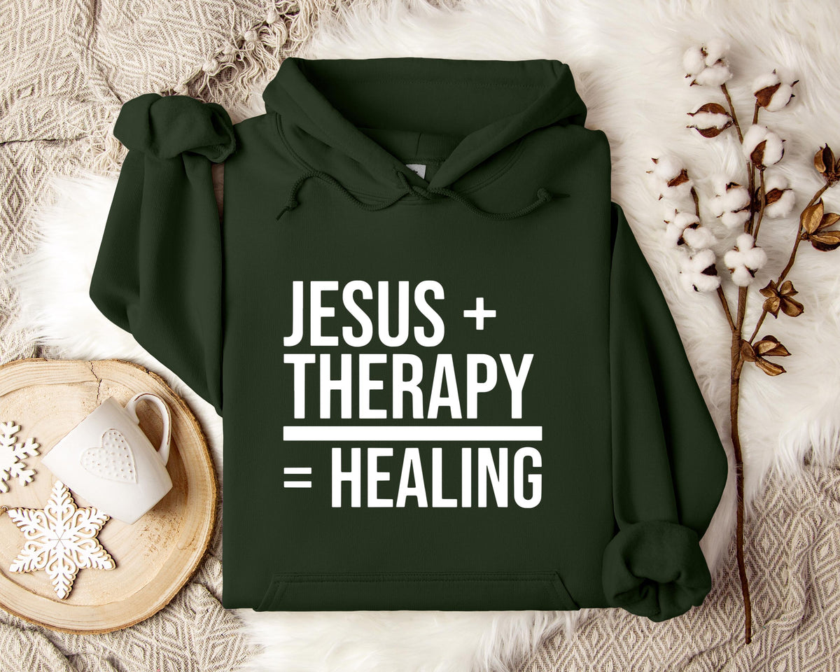 Jesus Plus Therapy Is Equal To Healing Hoodie