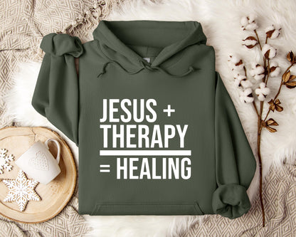Jesus Plus Therapy Is Equal To Healing Hoodie