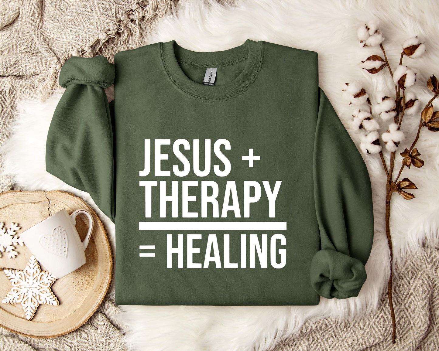 Jesus Plus Therapy Is Equal To Healing Sweatshirt