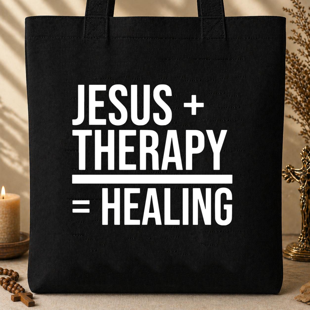 Jesus Plus Therapy Is Equal To Healing Tote Bag