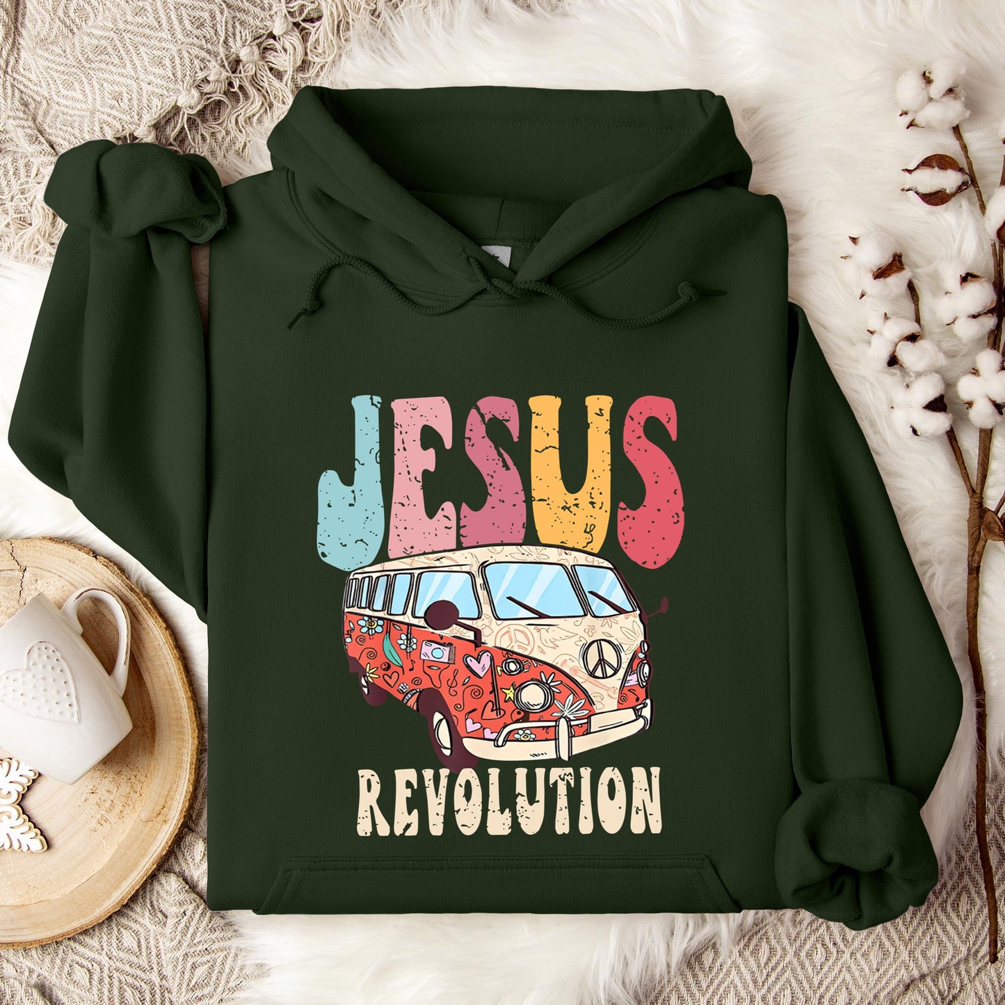Jesus Revolution Boho Chirstian Hoodie