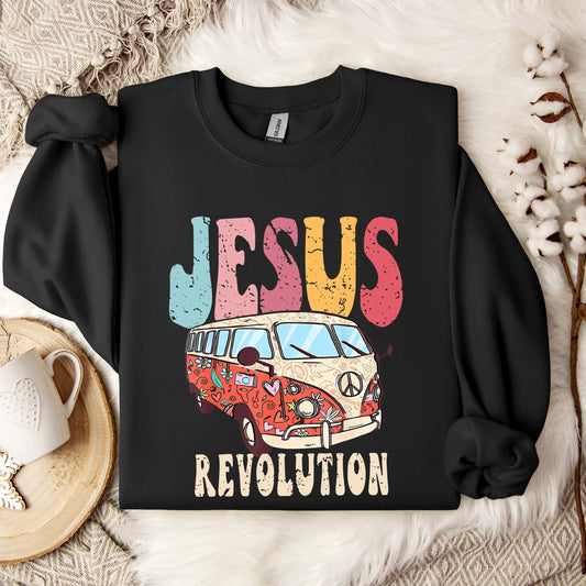 Jesus Revolution Boho Chirstian Sweatshirt