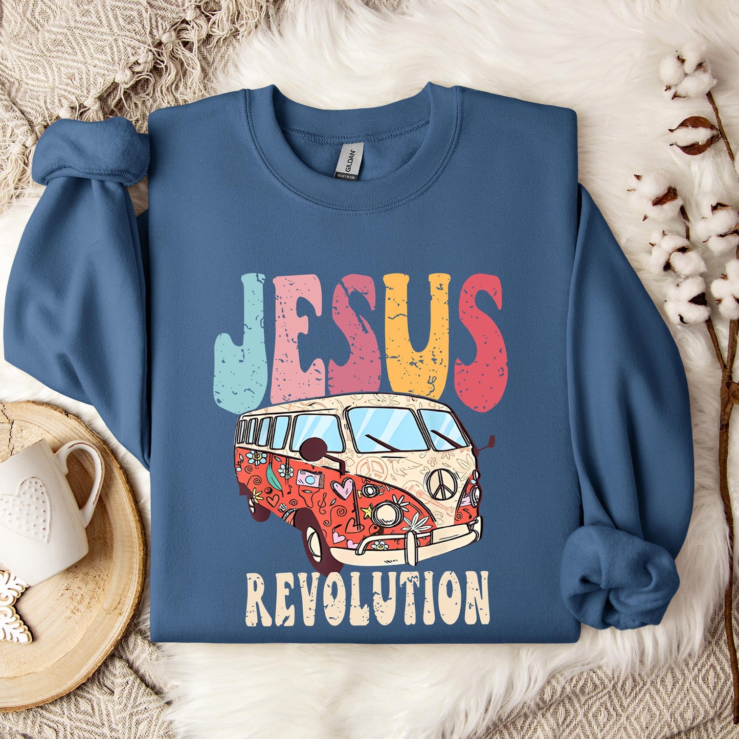 Jesus Revolution Boho Chirstian Sweatshirt