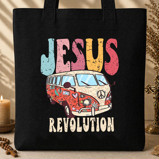 Jesus Revolution Boho Chirstian Tote Bag