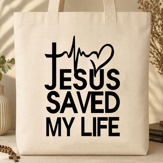 Jesus Saved My Life 01 Tote Bag