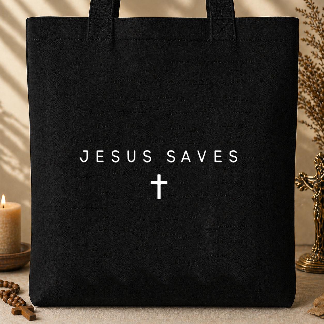 Jesus Saves Cross 01 Tote Bag